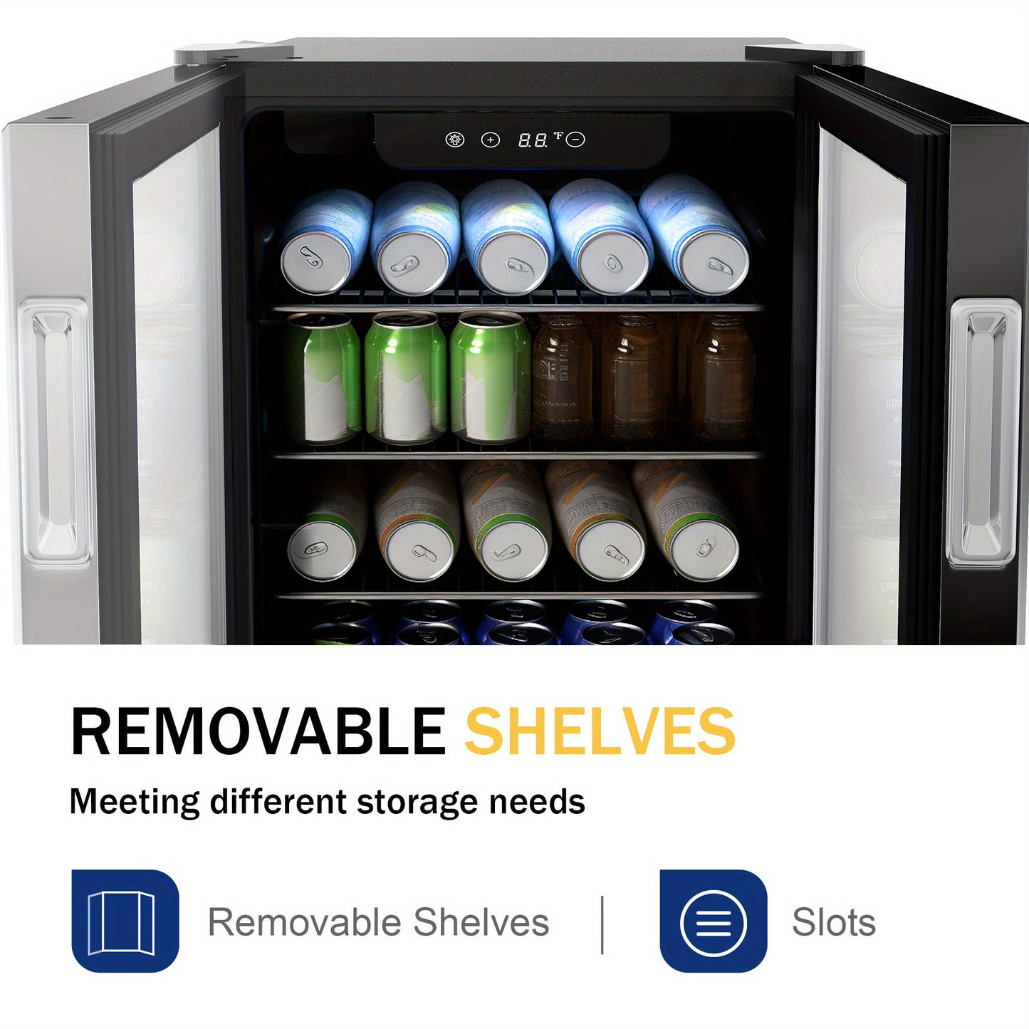 126 Can Mini-Fridge With Glass Door