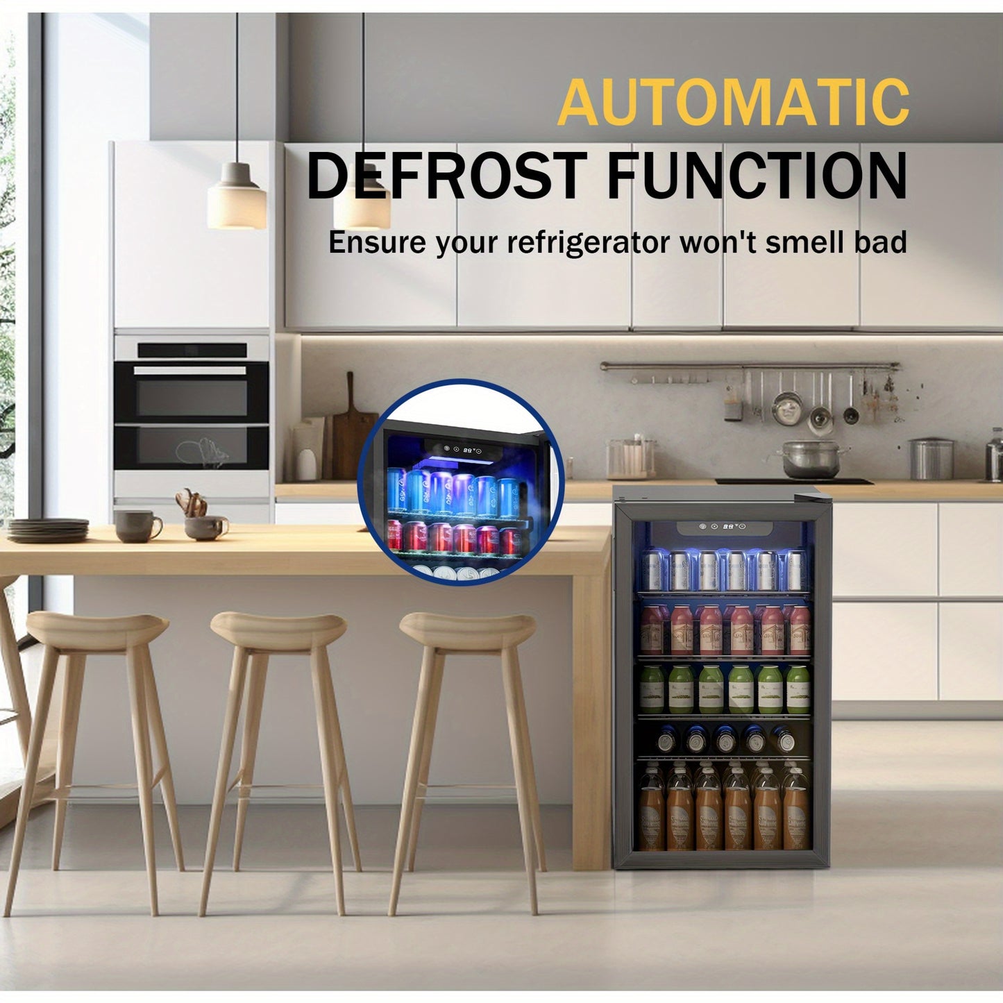 126 Can Mini-Fridge With Glass Door