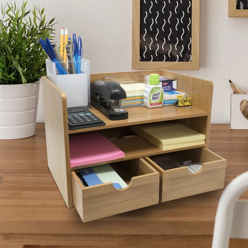 Wood Desk Organizer Set