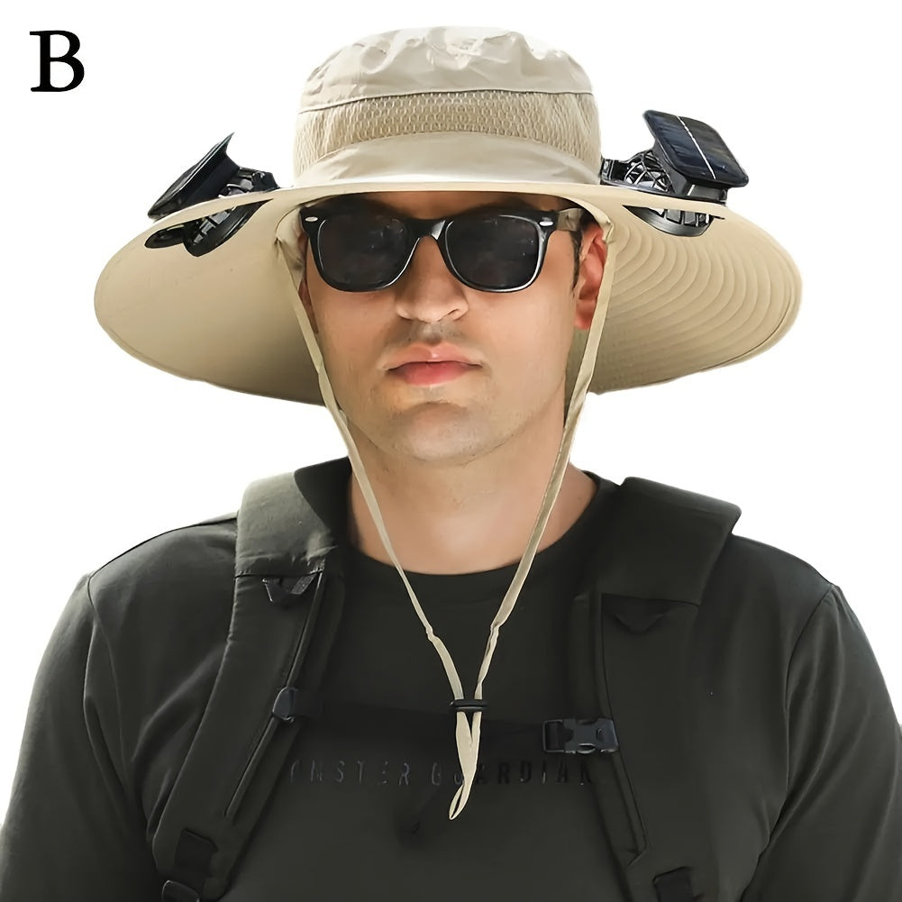 New! Solar Fan Fishing Hat
