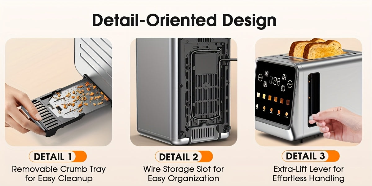 Digital Touchscreen 2-Slice Toaster