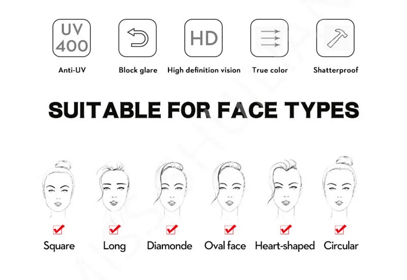 Women's Big-Heart Sunglasses