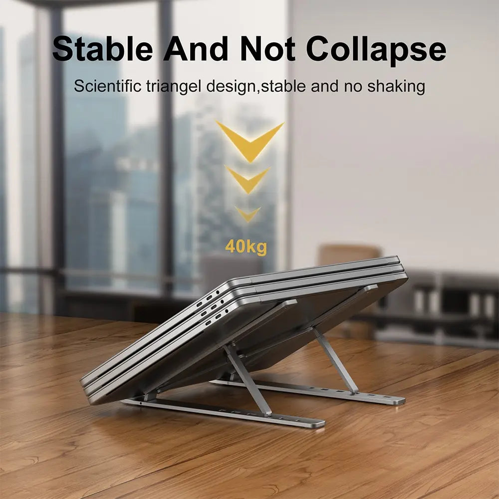 Foldable Aluminum Portable Laptop Stand for MacBook & PC