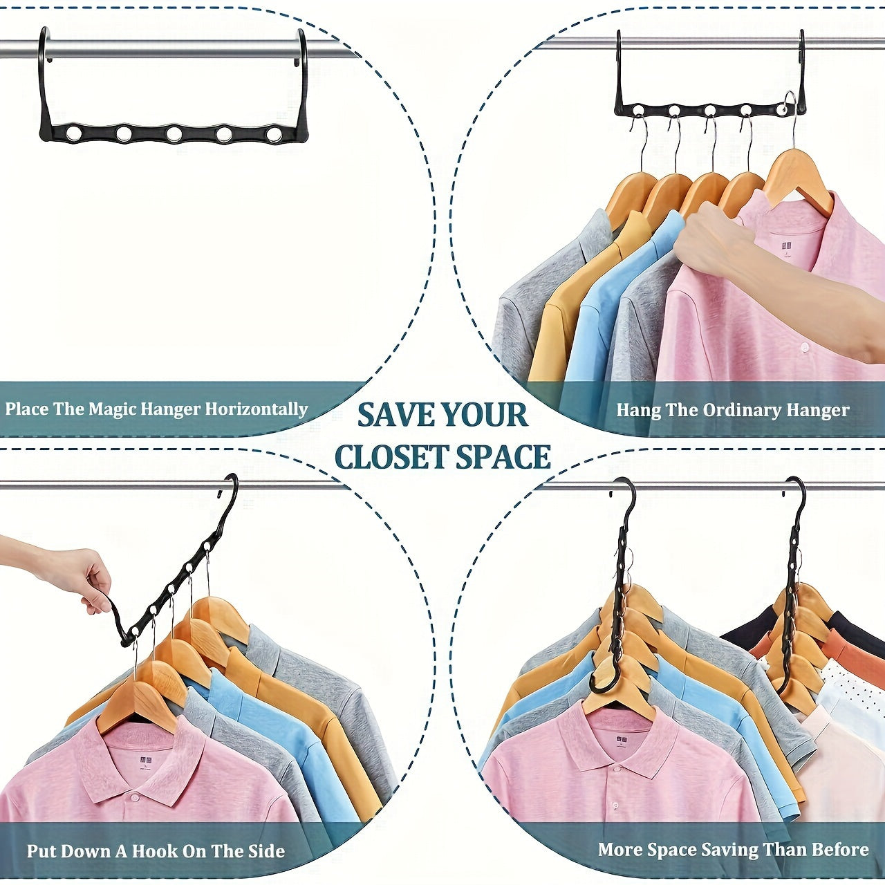 Closet Space-Saving Hangers