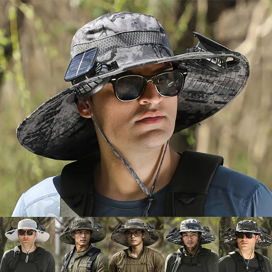 New! Solar Fan Fishing Hat