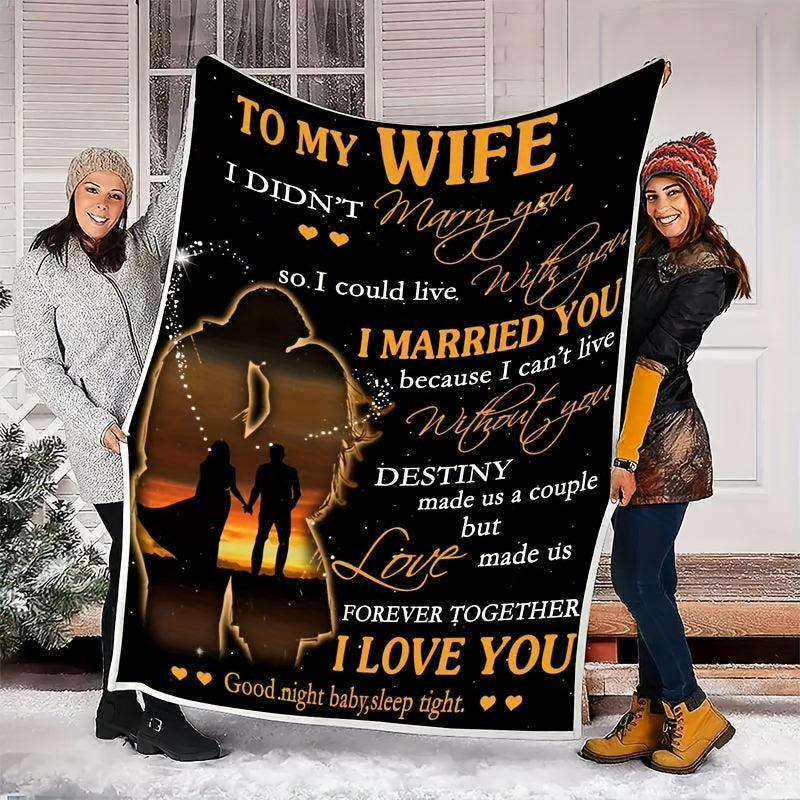 "I-Love-You-Wife" Gift Blanket