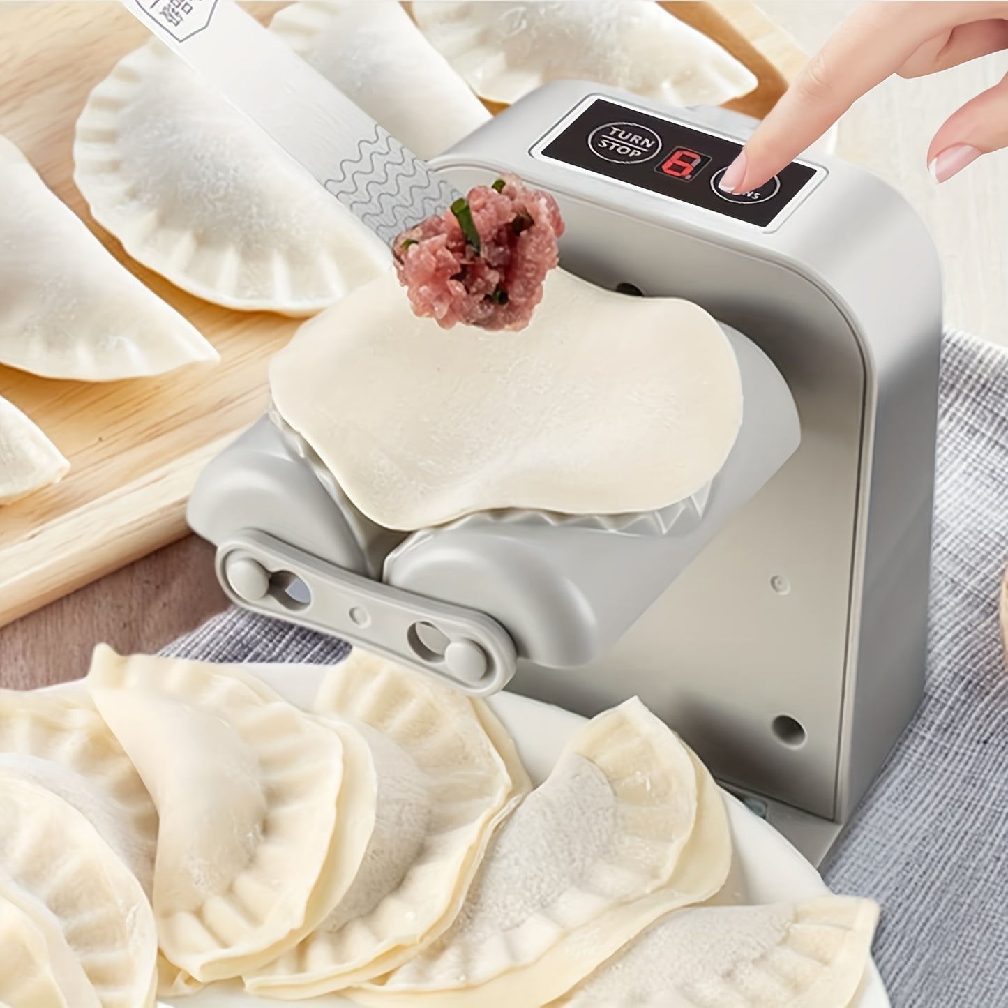 Dumpling Maker Machine with Spoon and Brush