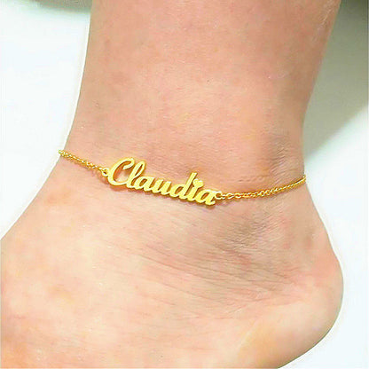 Custom Name Anklets for Women