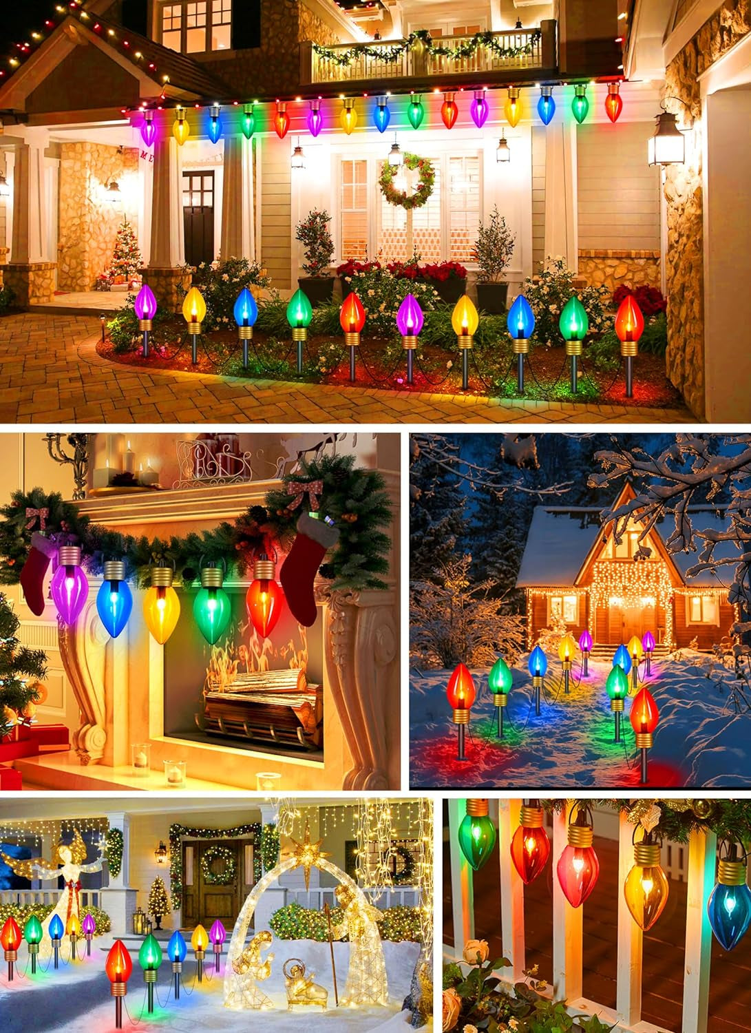 Christmas Lights Jumbo C9 Lawn Set