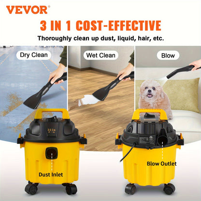 VEVOR 2.6 Gallon Wet-Dry Vac