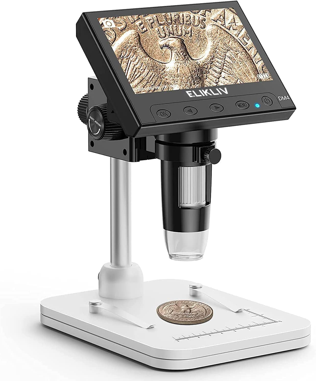 LCD Digital Coin Microscope 4.3'' Display & LED Lights