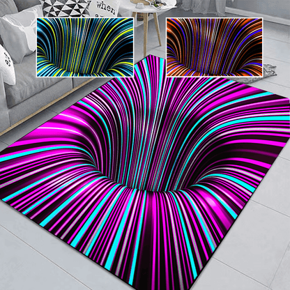 Colorful 3-D illusion Rug