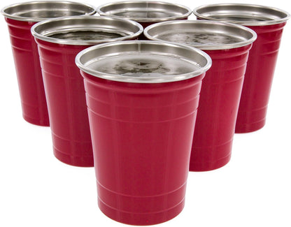 D'Eco 16 Oz Reusable Red Party Cups