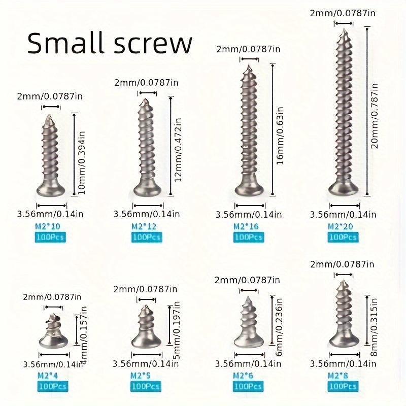 800pc Screw Set