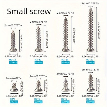 800pc Screw Set