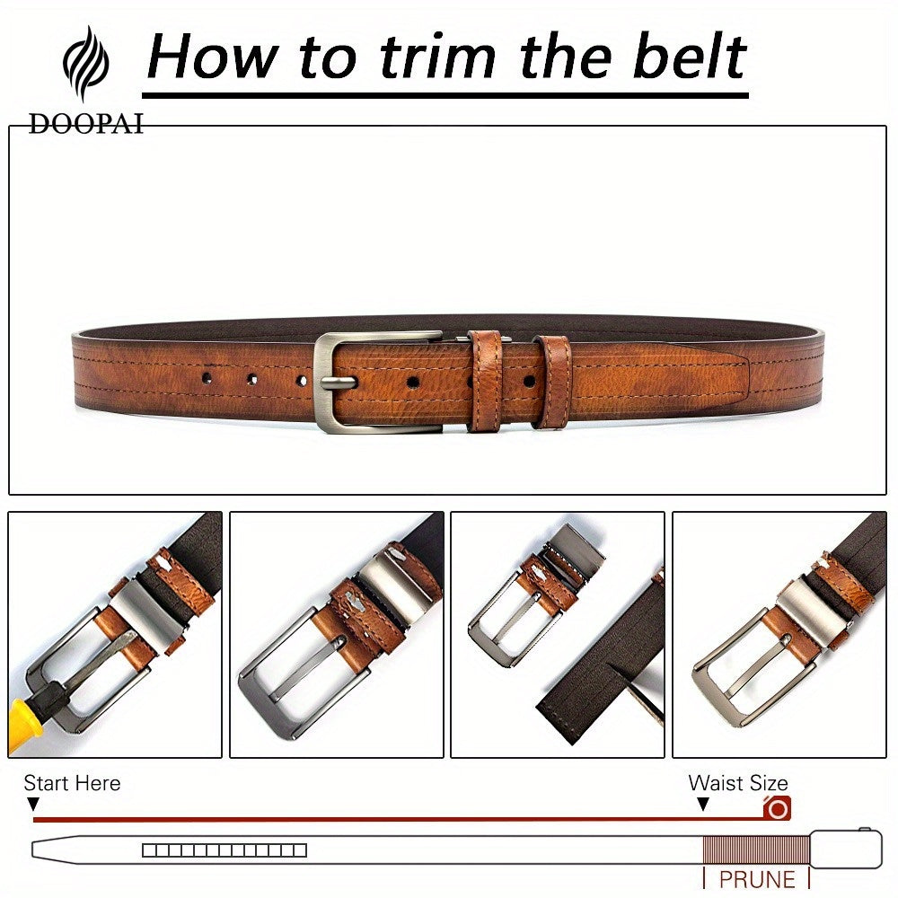 DOOPAI Men's 2pc Leather Belts