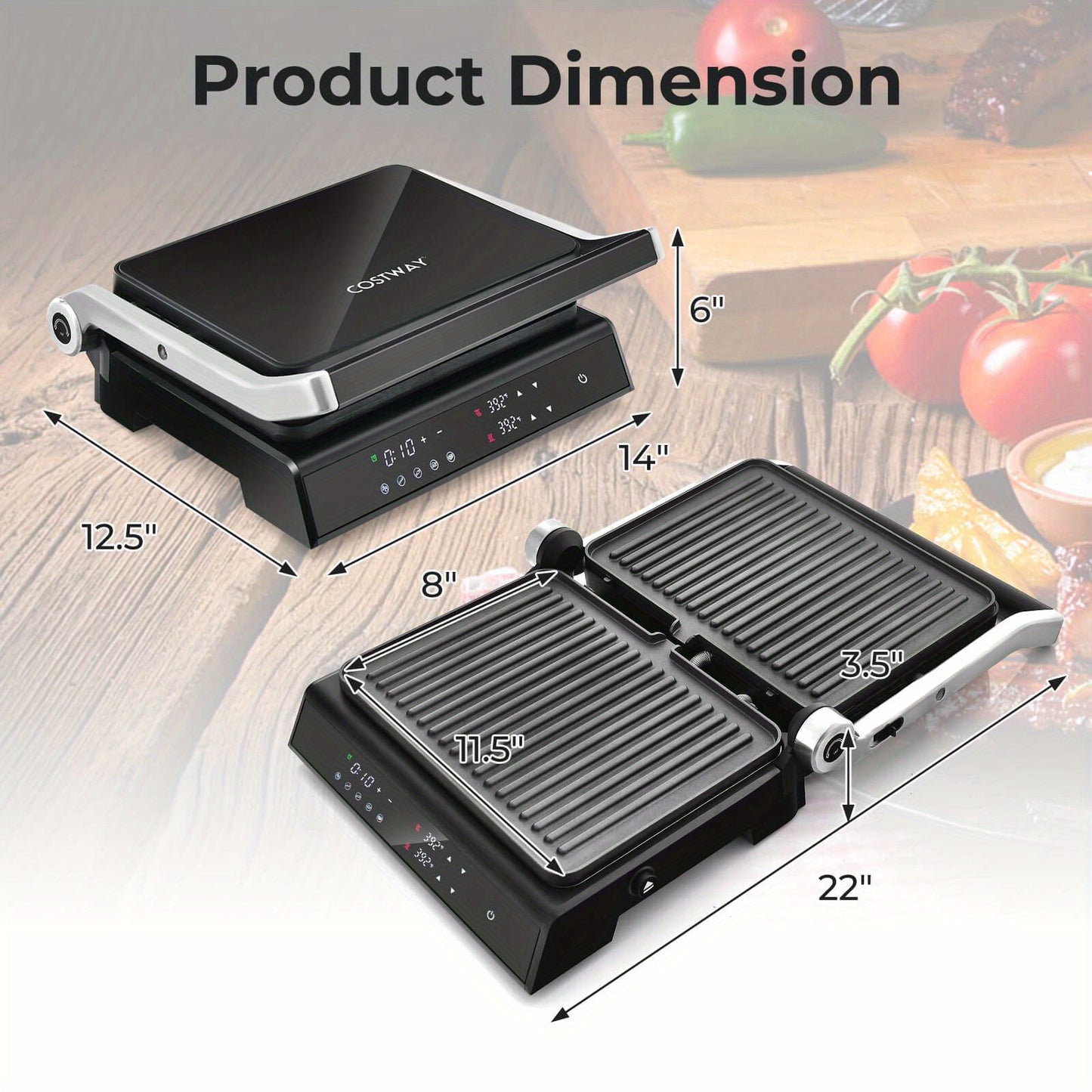 Gymax Panini Deluxe Sandwich Grill