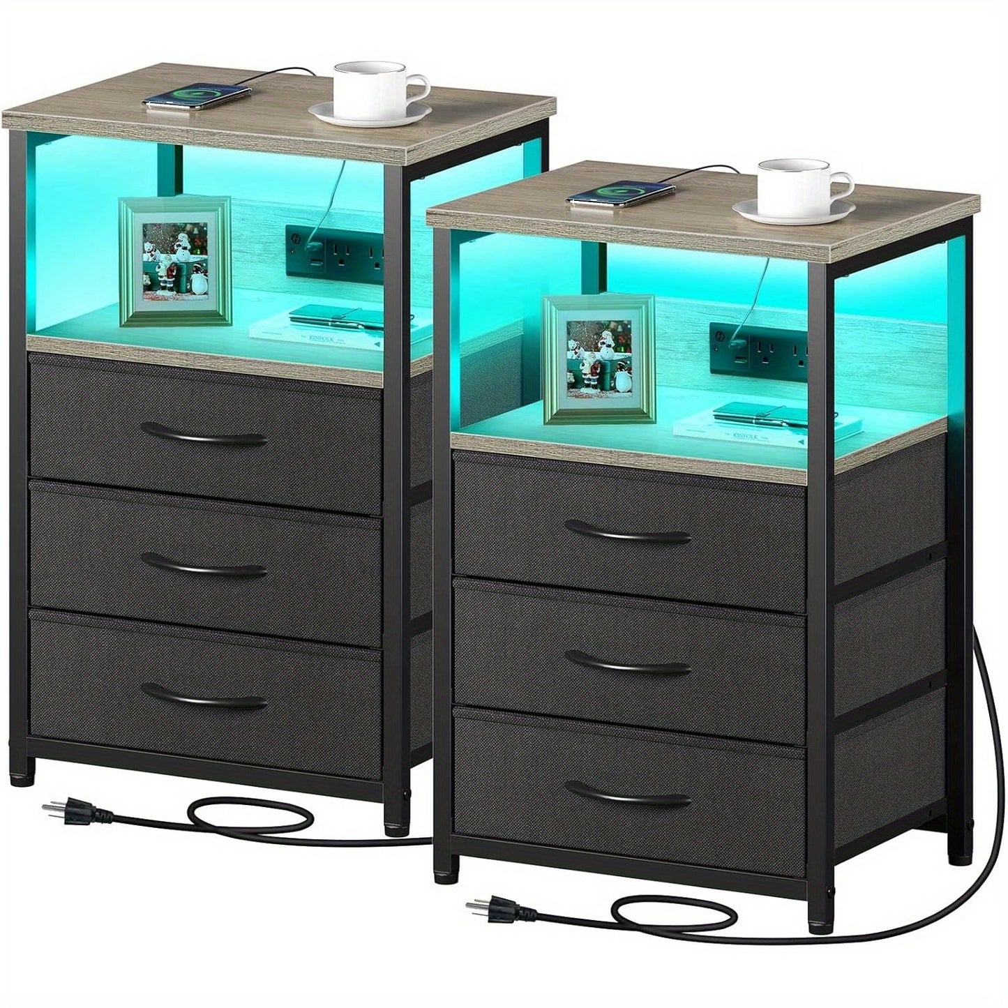 Nightstand Charging Station with LED