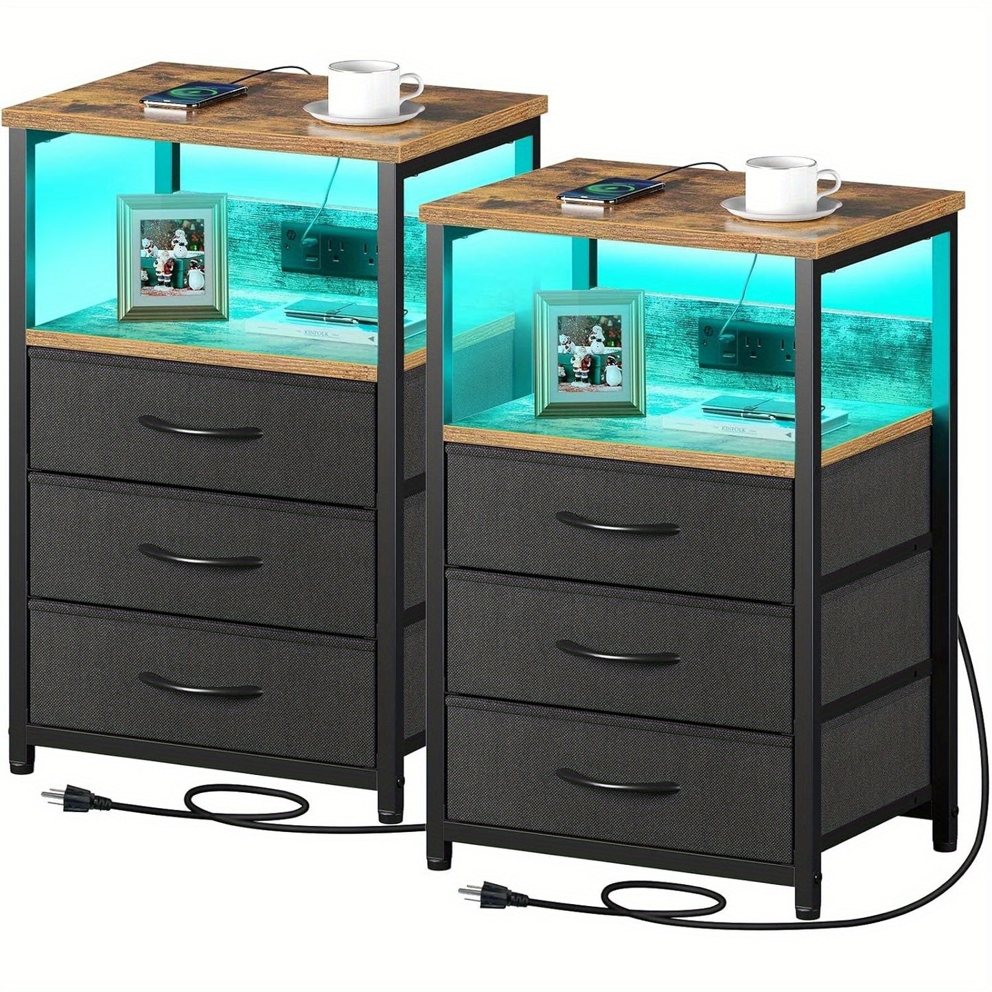 Nightstand Charging Station with LED