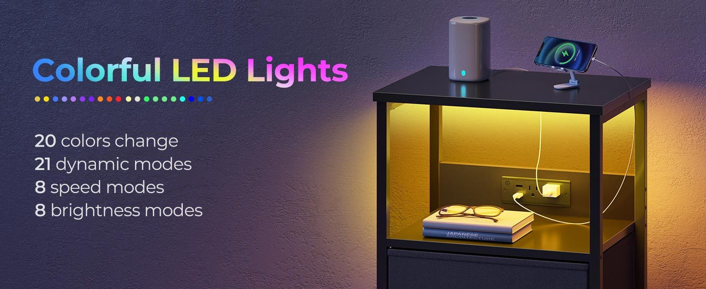 Nightstand Charging Station with LED