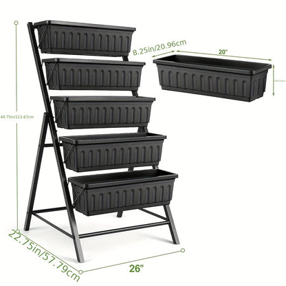 5-Tier Raised Garden Planter Box