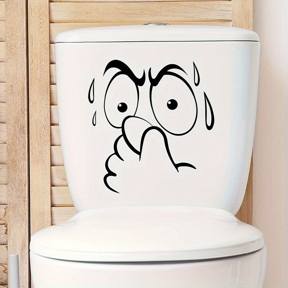 Funny Face Toilet Lid Decal