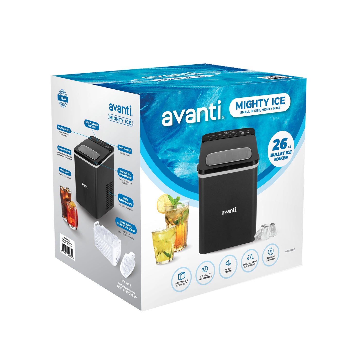 Avanti 26Lb. Bullet Ice Maker