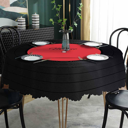 60" Vinyl Record Round Tablecloth