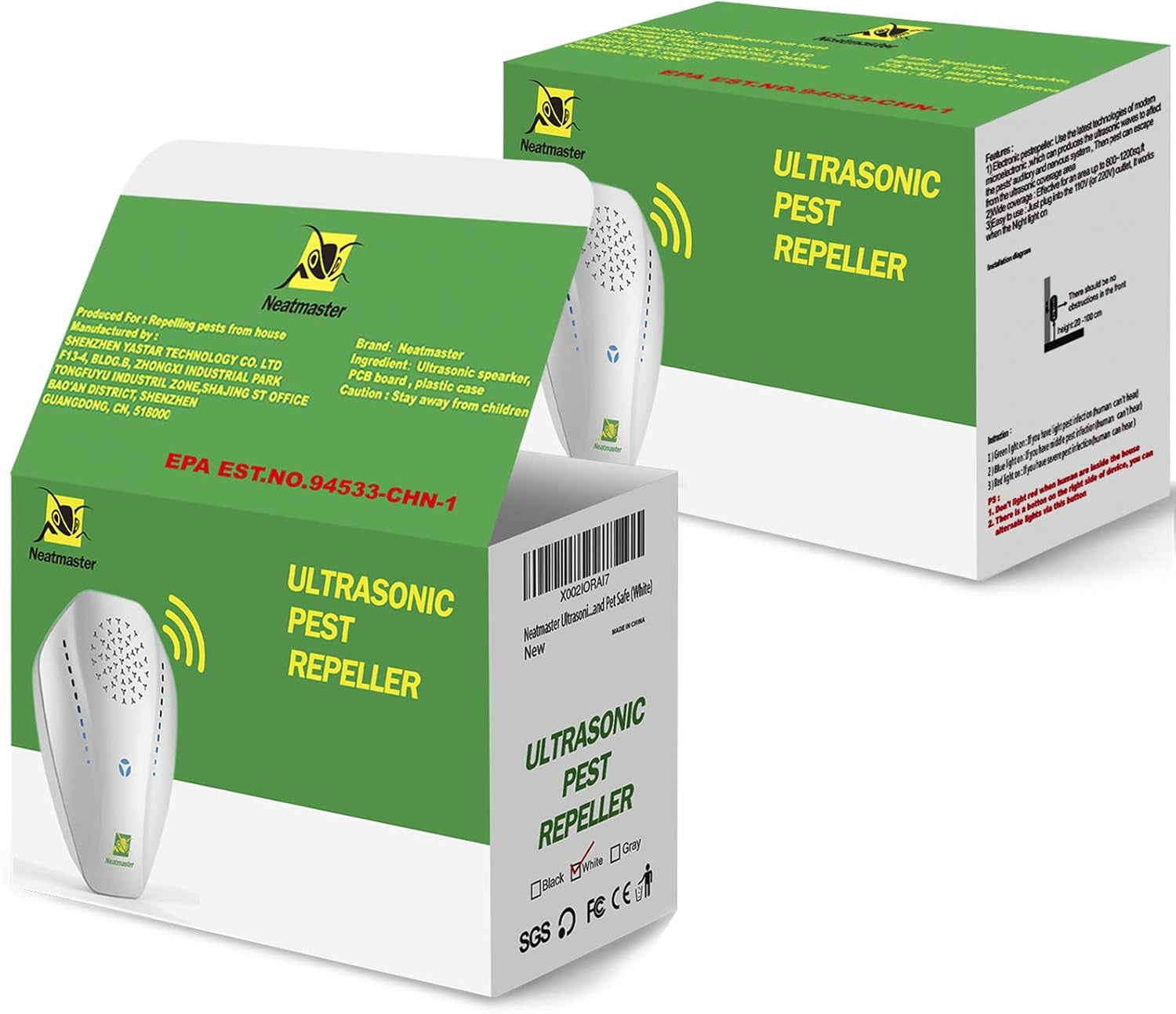 NEATMASTER Ultrasonic Pest Repeller