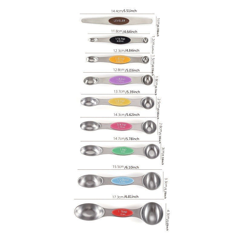 9pc Magnetic Measuring Spoon Set