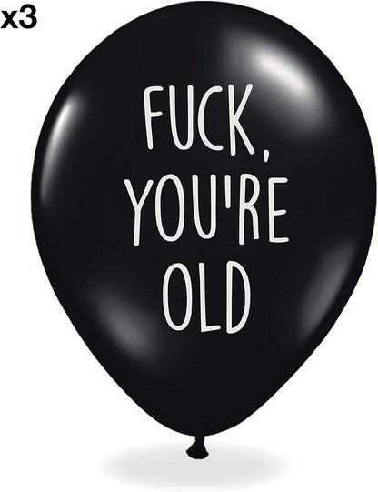 Abusive Adult Birthday Balloons - Pack of 12 