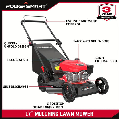 17-inch 144cc Push Lawn Mower