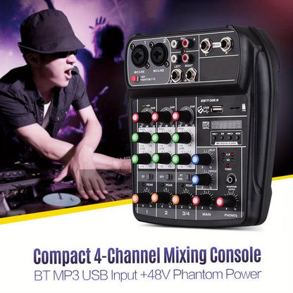 LIXADA AI-4: 4-Channel Portable Mixer with Wireless Connectivity