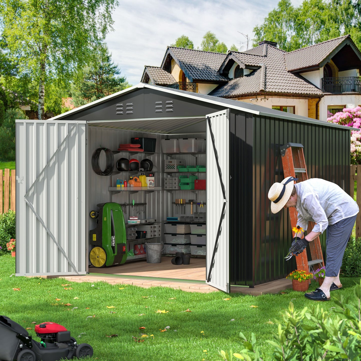 Polar Aurora Outdoor Storage Shed