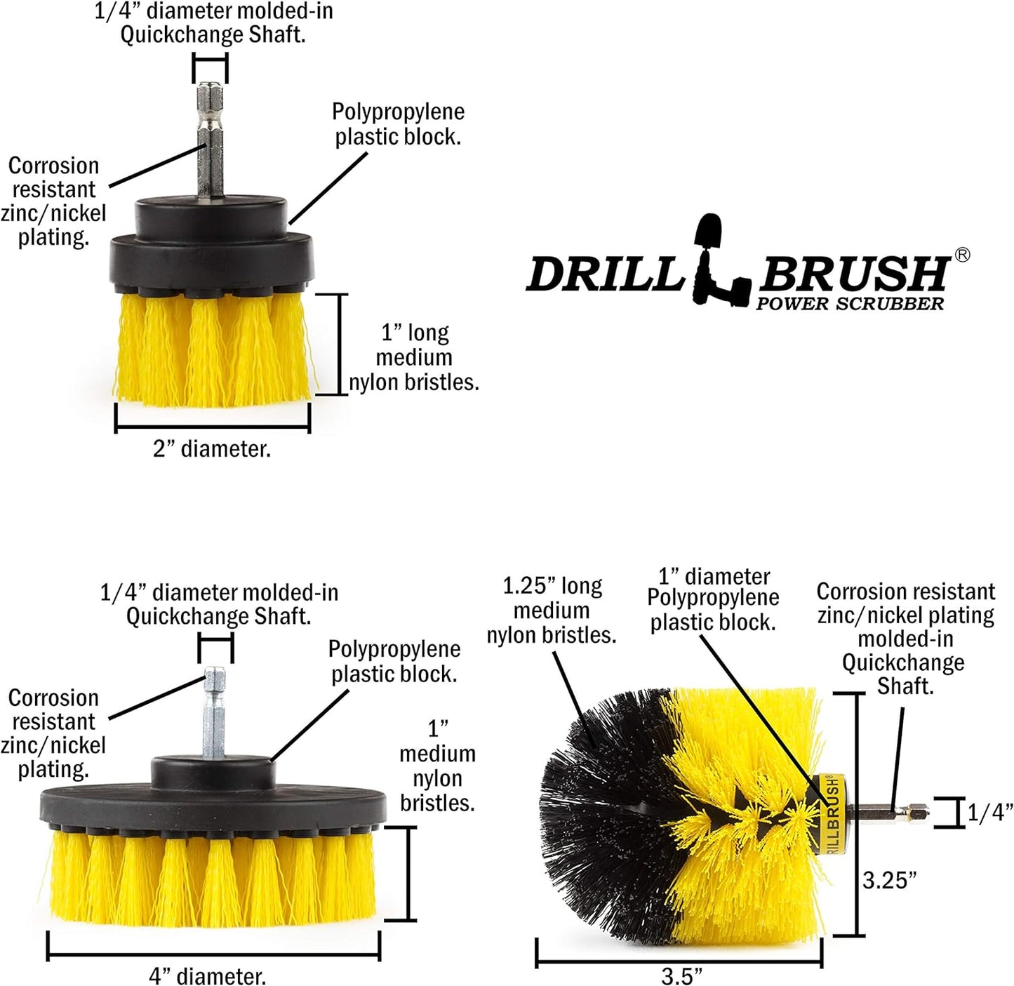 Bathroom Drill Brush Scrubber Kit