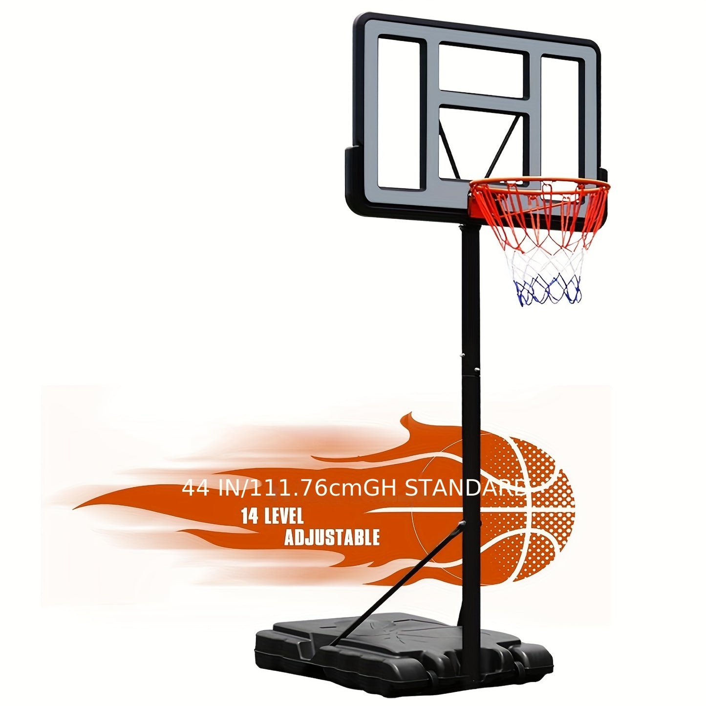 Portable 44in Outdoor Basketball Hoop