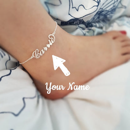 Custom Name Anklets for Women