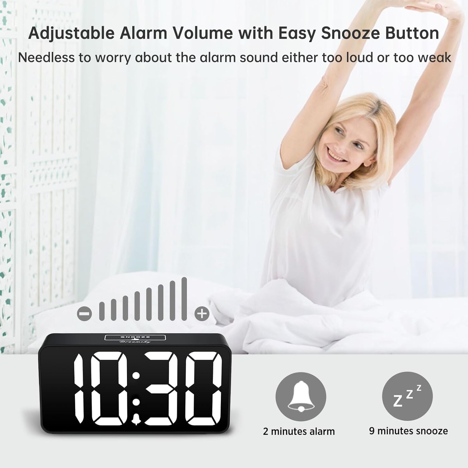 DreamSky Large Display Alarm Clock