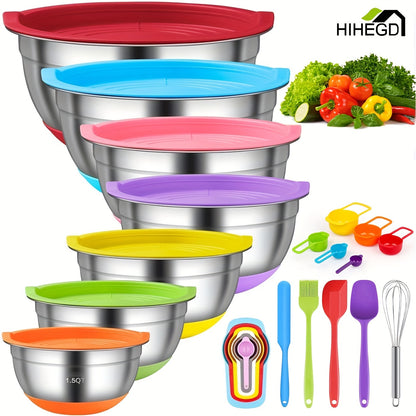 18pc Stainless Steel Mixing Bowl Set