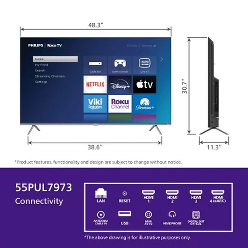 Philips 55" 4K QLED Smart TV