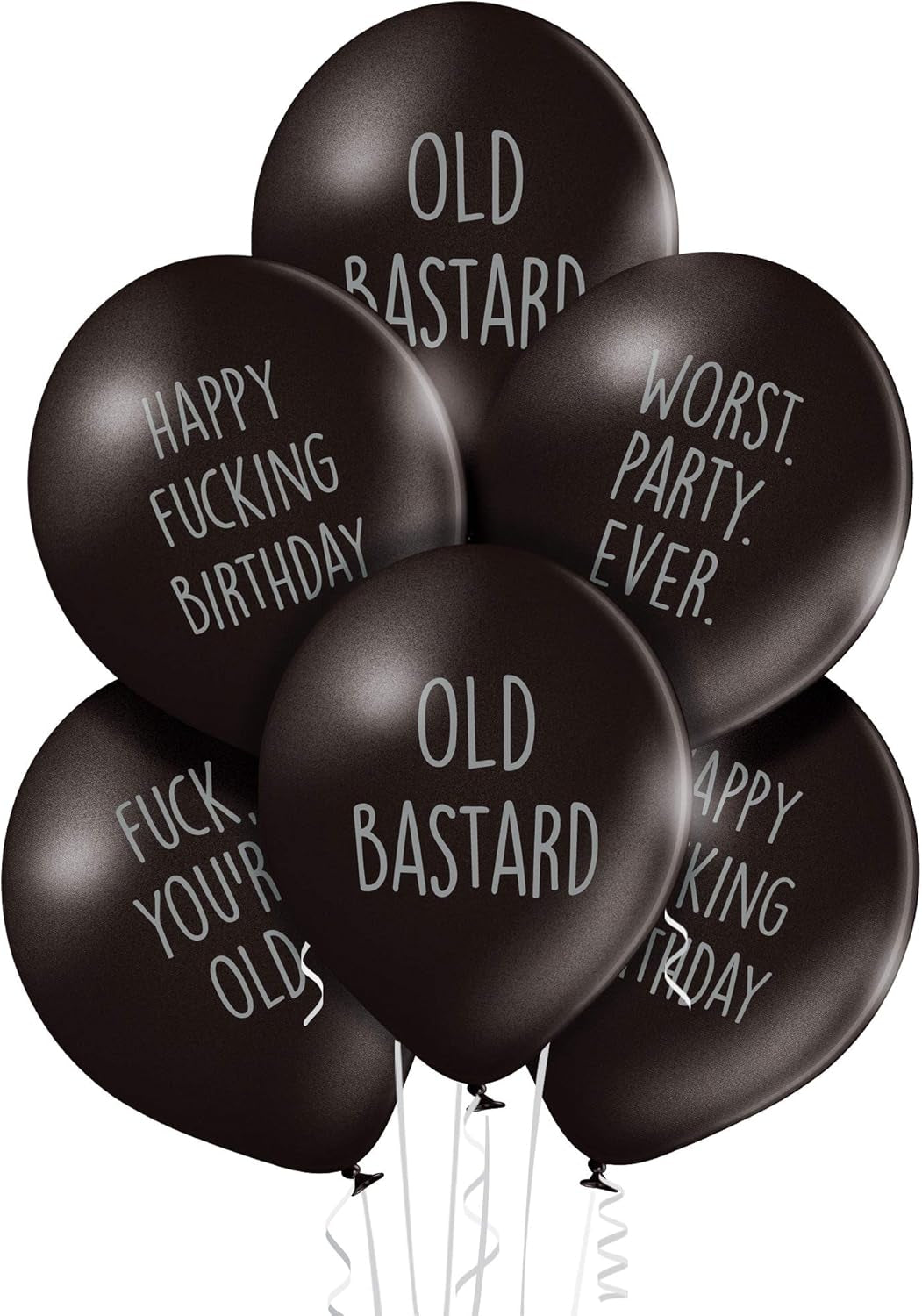 Abusive Adult Birthday Balloons - Pack of 12 