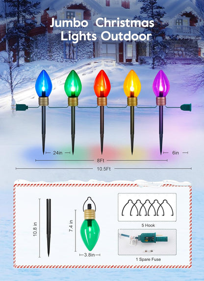 Christmas Lights Jumbo C9 Lawn Set