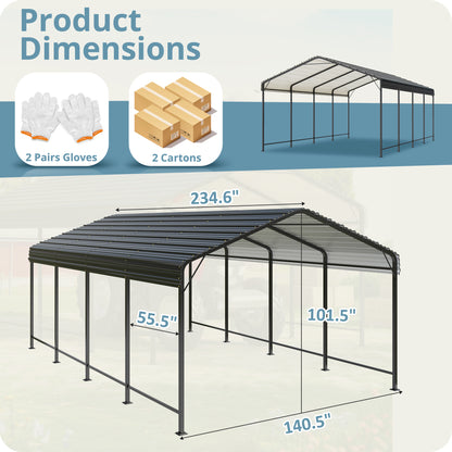 12x20 Metal Carport