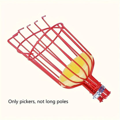 Fruit Picker Tool with Basket - Adjustable Aluminum Pole