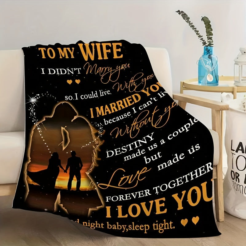 "I-Love-You-Wife" Gift Blanket