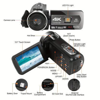 KOMERY 4K Video Camcorder