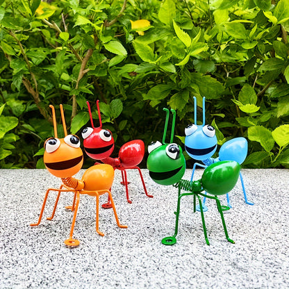 4-pc Large-Eyed Metal Ant Figurines