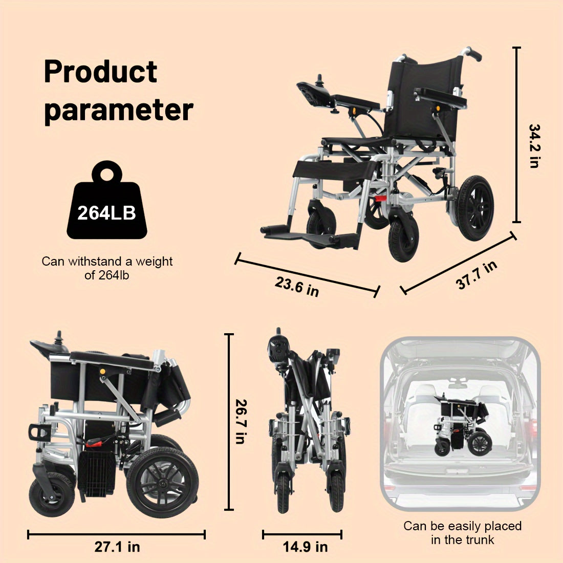 Dual-Motorized Electric Wheelchair