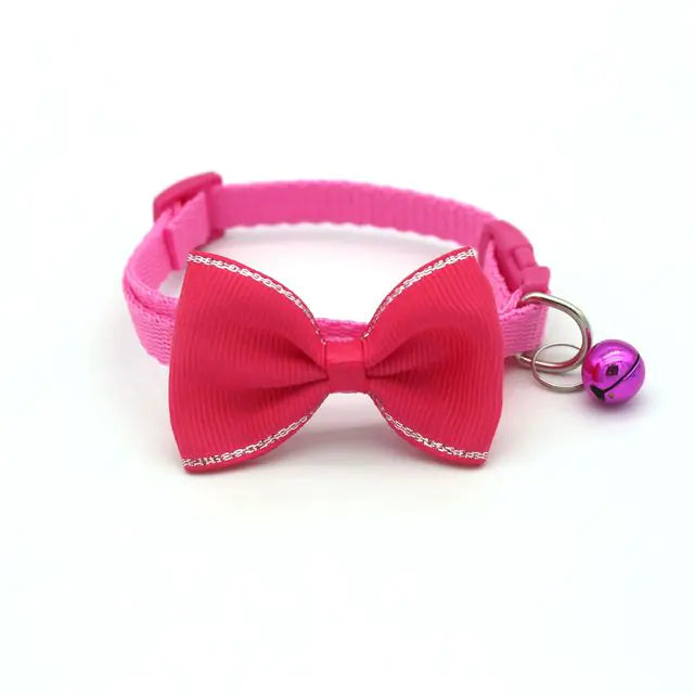 Cat Bow and Bell Pet Collar