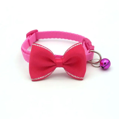 Cat Bow and Bell Pet Collar